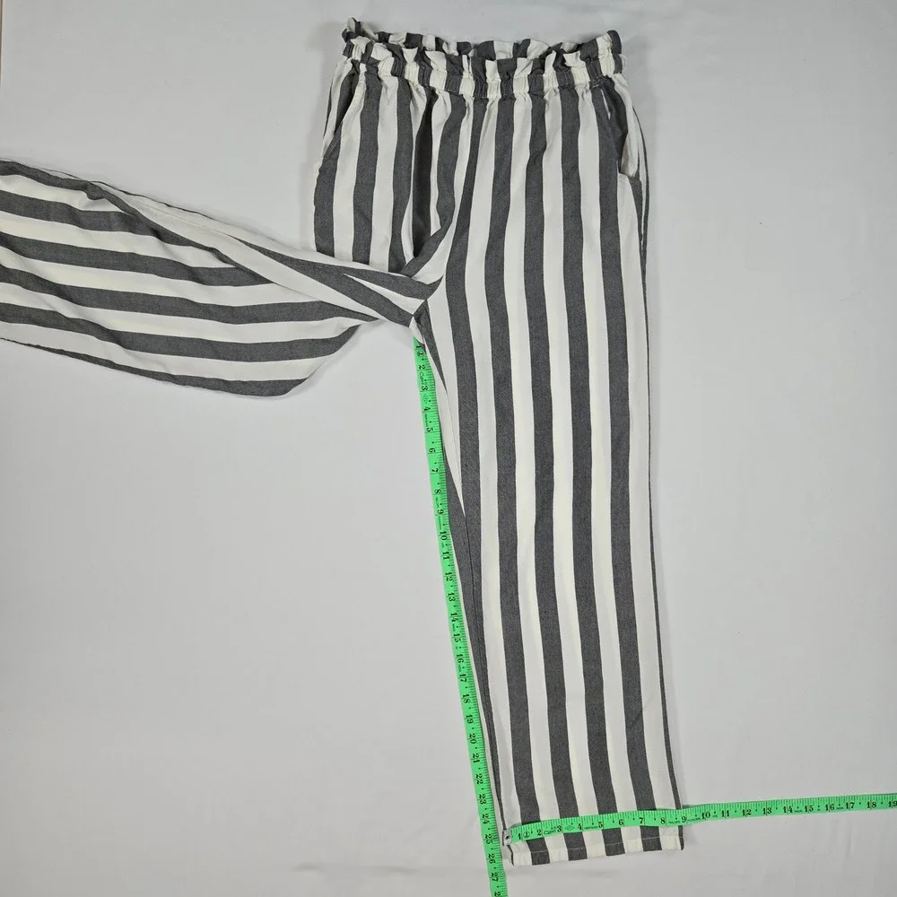 American Eagle Women Small Striped‎ Wide Leg Pants Preppy Art Teacher Chic